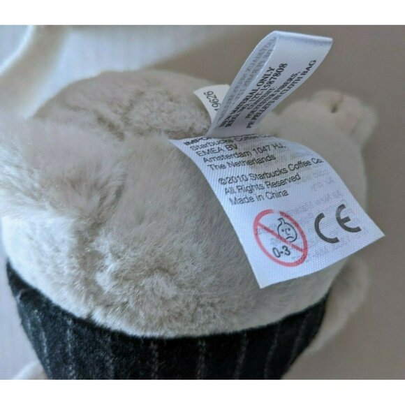 STARBUCKS Plush HUXLEY The MOUSE WRITER Christmas Pellets Stuffed Animal 2010 7" - Picture 6 of 7
